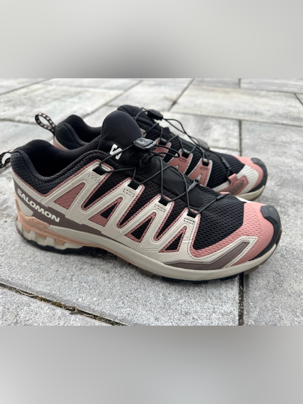 Salomon Women's Trail Shoes - Black, Pink, Beige